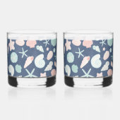 Muschelmuster Whiskyglas (Rückseite)