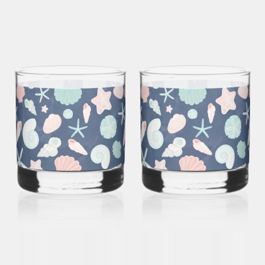 Muschelmuster Whiskyglas (Links)