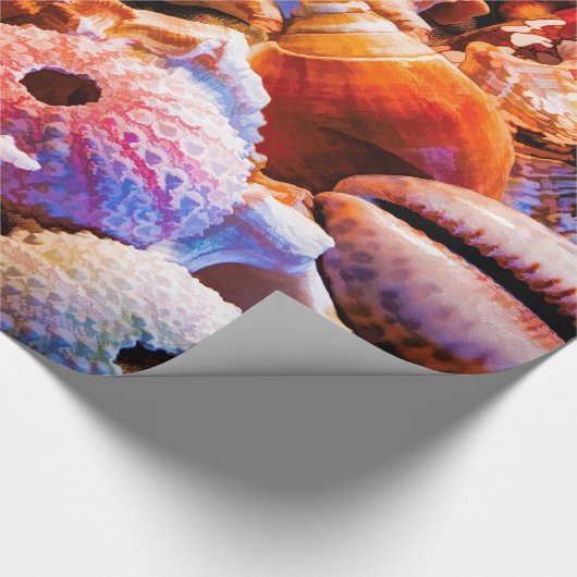 Muscheln 1 Alt Geschenkpapier (Ecke)
