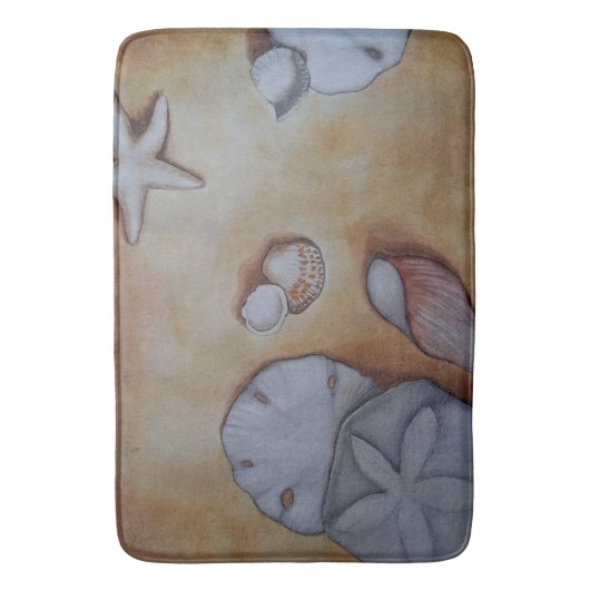 Muscheln am Meer Badematte (Vorderseite Vertikal)