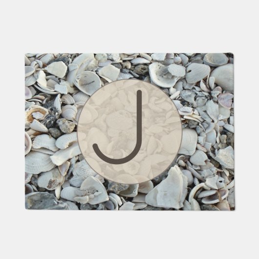 Muscheln am Meer Begrüßung Fußmatte (Vorderseite)
