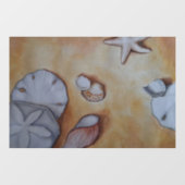 Muscheln am Meer Fensteraufkleber (Blatt)