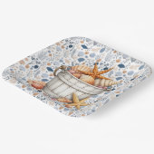 Muscheln am Meer Pappteller (Gewinkelt)