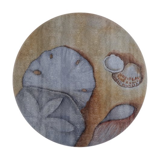 Muscheln am Meer Schneidebrett (Vorderseite)