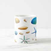 Muscheln am Meeresufer Kaffeetasse (Mittel)