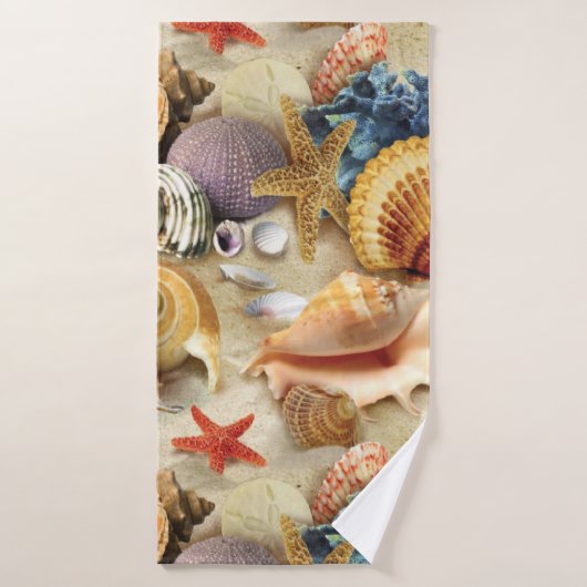 Muscheln am Strand Badehandtuch (Badehandtuch)