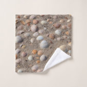 Muscheln am Strand Badhandtuch Set (Waschlappen)