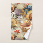 Muscheln am Strand Badhandtuch Set (Handtuch)