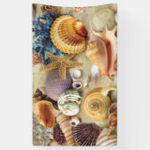 Muscheln am Strand Banner (Vertikal)