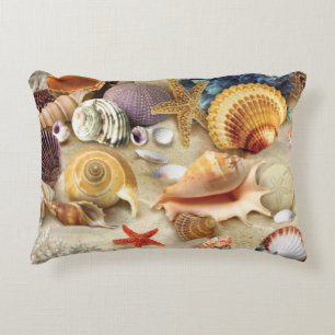 Muscheln am Strand Dekokissen