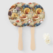 Muscheln am Strand Fächer (Vorne und Hinten)