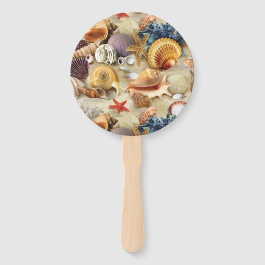 Muscheln am Strand Fächer (Vorderseite)