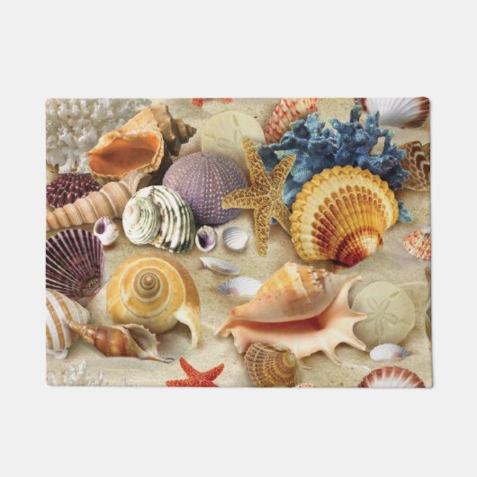 Muscheln am Strand Fußmatte (Vorderseite)