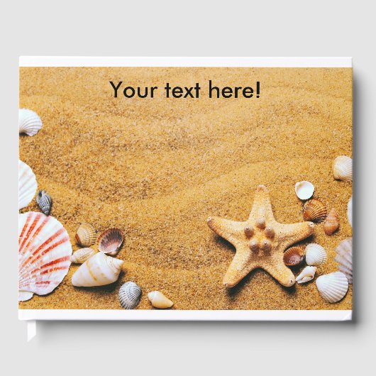 Muscheln am Strand Gästebuch (Vorderseite)
