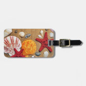 Muscheln am Strand Gepäckanhänger (Vorderseite horizontal)