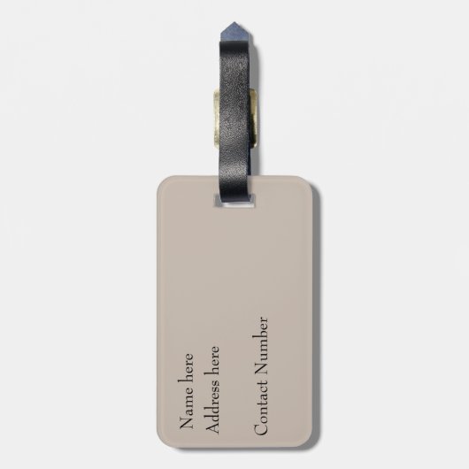 Muscheln am Strand Gepäckanhänger (Rückseite vertikal)