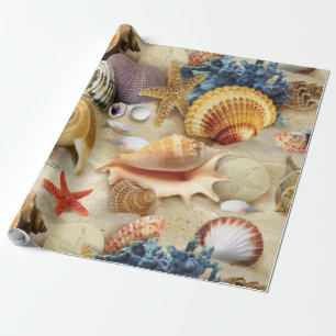 Muscheln am Strand Geschenkpapier