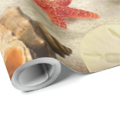 Muscheln am Strand Geschenkpapier (Rolleneckpunkt)