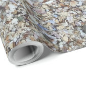 Muscheln am Strand Geschenkpapier (Rolleneckpunkt)