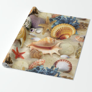 Muscheln am Strand Geschenkpapier