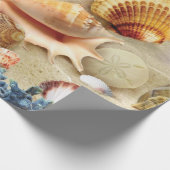 Muscheln am Strand Geschenkpapier (Ecke)