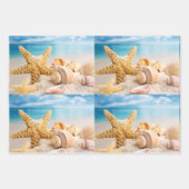Muscheln am Strand Geschenkpapier Set (Vorderseite)