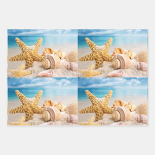 Muscheln am Strand Geschenkpapier Set