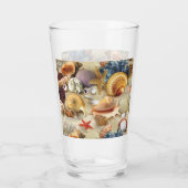 Muscheln am Strand Glas (Rückseite)