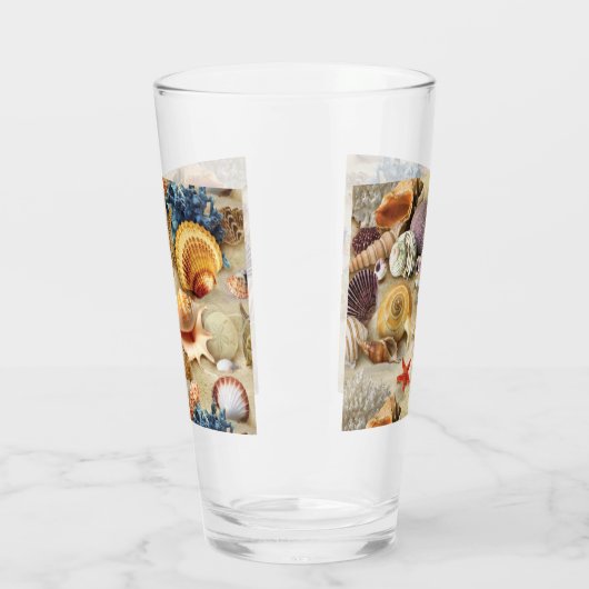 Muscheln am Strand Glas (Links)