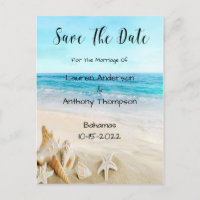 Muscheln am Strand Hochzeiten Save the Date
