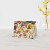 Muscheln am Strand Karte (Gelbe Blume)