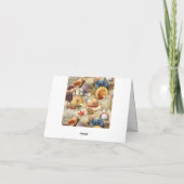 Muscheln am Strand Karte (Rückseite)