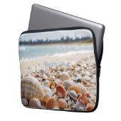 Muscheln am Strand Laptopschutzhülle (Vorderseite Links)