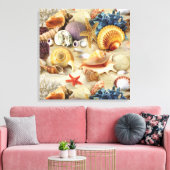 Muscheln am Strand Leinwanddruck (Insitu (Wohnzimmer))