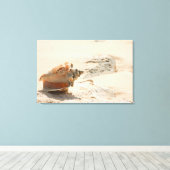Muscheln am Strand Leinwanddruck (Insitu (Holzboden))