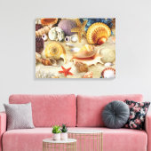 Muscheln am Strand Leinwanddruck (Insitu (Wohnzimmer))