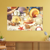 Muscheln am Strand Leinwanddruck (Insitu (Wohnzimmer))