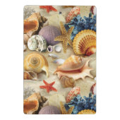 Muscheln am Strand Mini Klemmbrett (Rückseite)