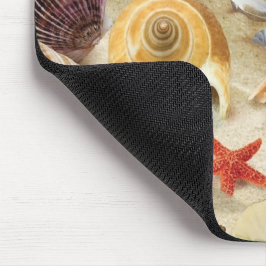 Muscheln am Strand Mousepad (Ecke)