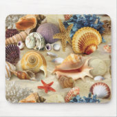 Muscheln am Strand Mousepad (Vorne)