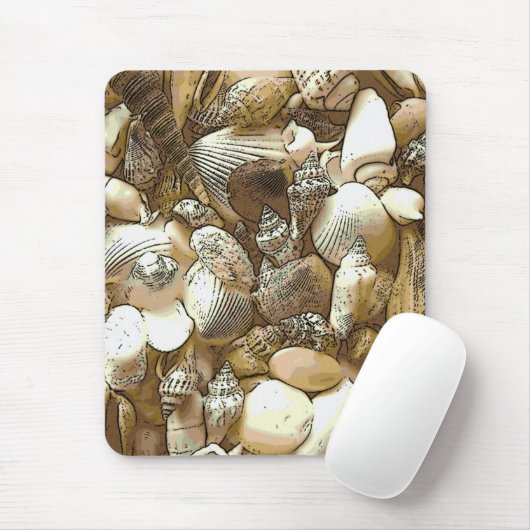 Muscheln am Strand Mousepad (Mit Mouse)
