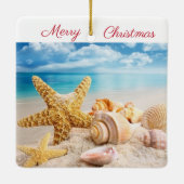 Muscheln am Strand Ornament (Rückseite)