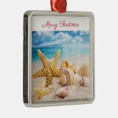 Muscheln am Strand Ornament Aus Metall (Rechts)