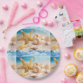 Muscheln am Strand Paper Teller (Party)