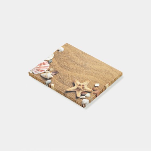 Muscheln am Strand Post-it Klebezettel (angewinkelt)