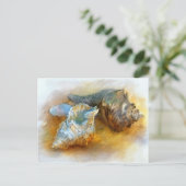 Muscheln am Strand Postkarte (Stehend Vorderseite)