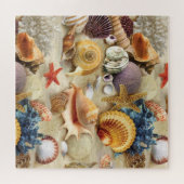 Muscheln am Strand Puzzle (Horizontal)