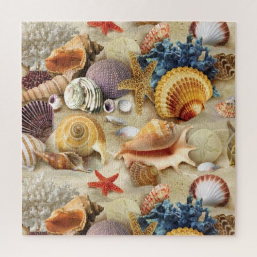Muscheln am Strand Puzzle (Vertikal)