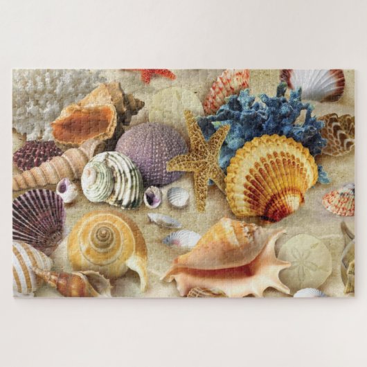 Muscheln am Strand Puzzle (Horizontal)