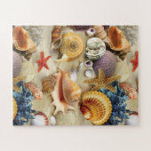 Muscheln am Strand Puzzle (Horizontal)